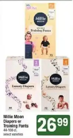 Shaw's Millie Moon Diapers or Training Pants offer