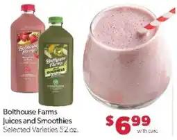 Family Fare Bolthouse Farms Juices and Smoothies offer