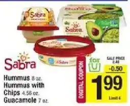 Star Market Sabra Hummus with Chips or Guacamole offer