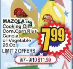 Food Universe Mazola Cooking Oil offer