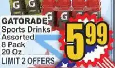 Food Universe Gatorade sports drinks assorted offer