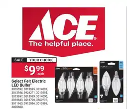 Ace Hardware Select Feit Electric LED Bulbs offer