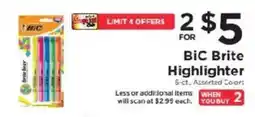 ShopRite Bic Brite Highlighter offer