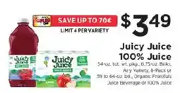 ShopRite Juicy Juice 100% Juice offer