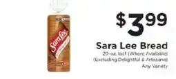 ShopRite Sara Lee Bread offer