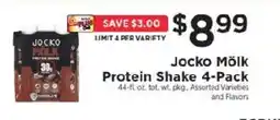 ShopRite Jocko Molk Protein Shake 4-Pack offer