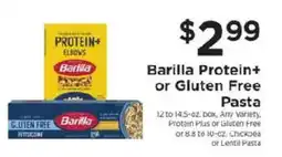 ShopRite Barilla Protein+ or Gluten Free Pasta offer