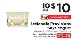 ShopRite Icelandic Provisions Skyr Yogurt offer