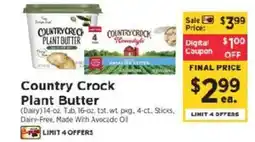 ShopRite Country Crock Plant Butter offer
