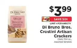 ShopRite Di Bruno Bros. Crostini Artisan Crackers offer