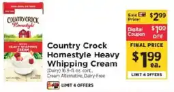 ShopRite Country Crock Homestyle Heavy Whipping Cream offer