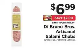 ShopRite Di Bruno Bros. Artisanal Salami Chubs offer