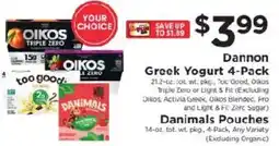 ShopRite Dannon Greek Yogurt 4-Pack offer