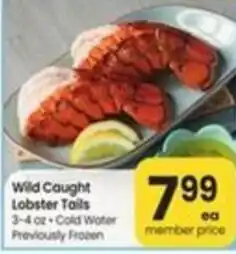Safeway Wild Caught Lobster Tails offer