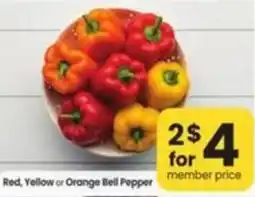 Safeway Red, Yellow or Orange Bell Pepper offer