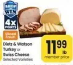 Safeway Dietz & Watson Turkey or Swiss Cheese offer