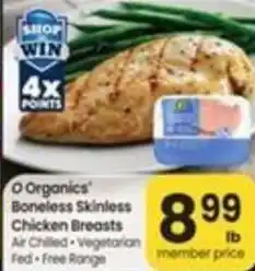 Safeway O Organics Boneless Skinless Chicken Breasts offer