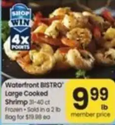 Safeway Waterfront Bistro large cooked shrimp offer