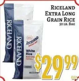 Trade Fair Supermarket Riceland extra long grain rice offer