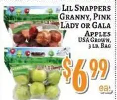 Trade Fair Supermarket Lil Snappers Granny, Pink Lady or Gala Apples offer