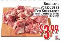 Trade Fair Supermarket Boneless Pork Cubes For Shishkabob offer