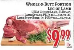 Trade Fair Supermarket Whole & Butt Portion Leg of Lamb offer
