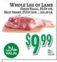 Trade Fair Supermarket Whole Leg of Lamb offer