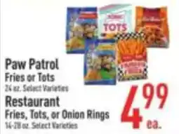 Strack & Van Til Paw Patrol Fries or Tots offer