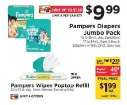 ShopRite Pampers Diapers Jumbo Pack offer