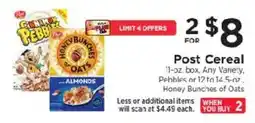 ShopRite Post Cereal offer