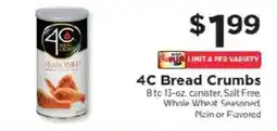 ShopRite 4c bread crumbs offer