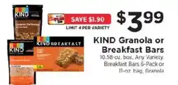 ShopRite Kind granola or breakfast bars offer