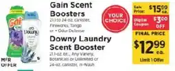 ShopRite Gain Scent Boosters or Downy Laundry Scent Booster offer