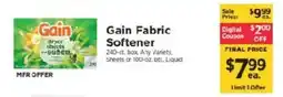 ShopRite Gain Fabric Softener offer