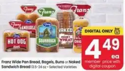 Safeway Franz Wide Pan Bread, Bagels, Buns or Naked Sandwich Bread offer