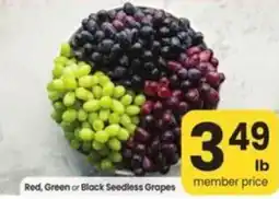 Safeway Red, Green or Black Seedless Grapes offer