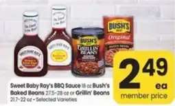 Safeway Sweet Baby Ray's BBQ Sauce or Bush's Baked Beans or Grillin' Beans offer