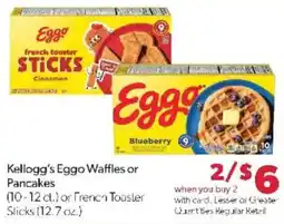 Family Fare Kellogg's Eggo Waffles or Pancakes offer