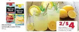 Family Fare Minute Maid Lemonade or Juice Drinks offer