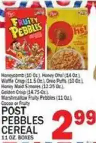 C Town Post pebbles cereal offer