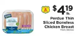 ShopRite Perdue thin sliced boneless chicken breast offer