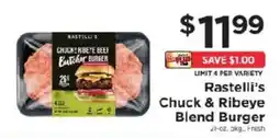 ShopRite Rastelli's Chuck & Ribeye Blend Burger offer