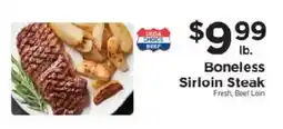 ShopRite Usa Choice Boneless Sirloin Steak offer