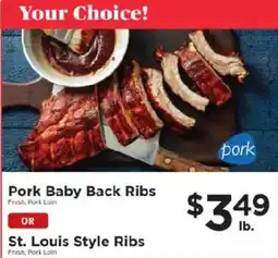 ShopRite Pork Baby Back Ribs offer