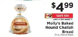 ShopRite Molly's Baked Round Challah Bread offer