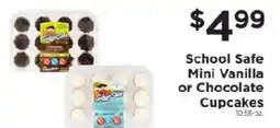 ShopRite School Safe Mini Vanilla or Chocolate Cupcakes offer