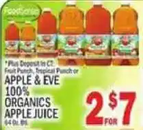 C Town Apple & Eve 100% Organics Apple Juice offer