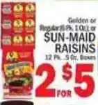 C Town Sun-maid raisins offer