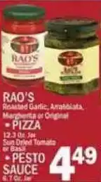 C Town Rao's pizza, pesto sauce offer