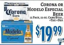 Trade Fair Supermarket Corona or Modelo Especial Beer offer